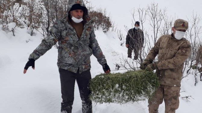 Elazığ’da Yaban Hayvanları İçin Doğaya Yem Bırakıldı