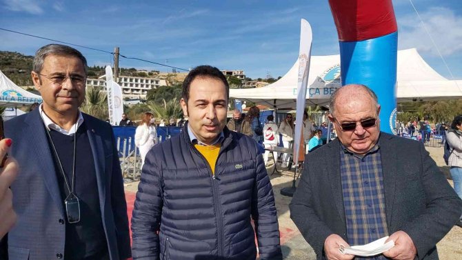 Datça’da ’16. Açık Deniz Kış Yüzme Maratonu’ Düzenlendi