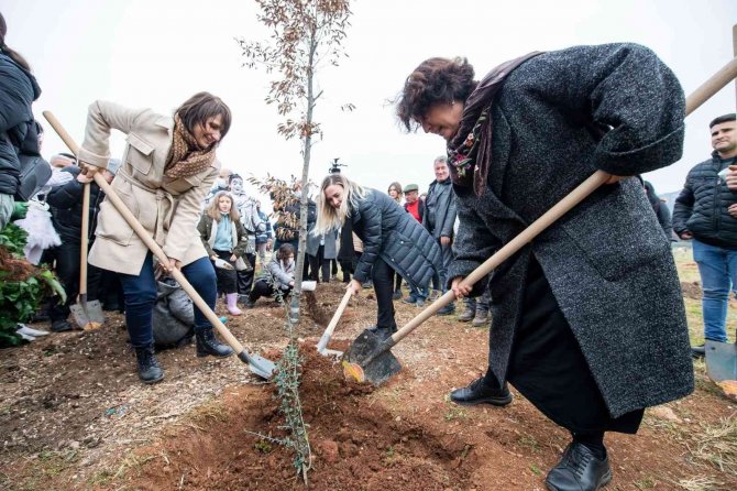 İ̇zmir’de 3 Bin 816 Fidan Toprakla Buluştu