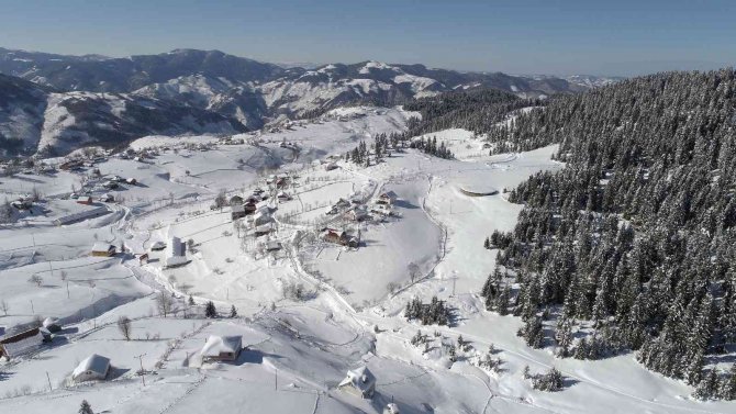Turnalık Yaylası’nın Nefes Kesen Güzelliği Havadan Görüntülendi