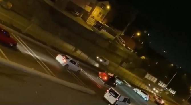 Pendik’te Asker Konvoyundaki Drift Kazası Kamerada