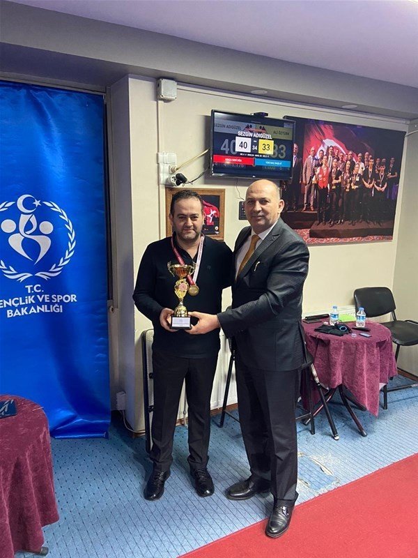 3 Bant Bilardo İ̇l Birinciliği’nde Kupalar Sahiplerini Buldu