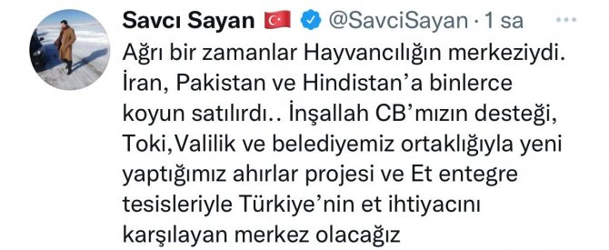 Başkan Sayan: “Türkiye’nin Et İhtiyacını Karşılayacağız”