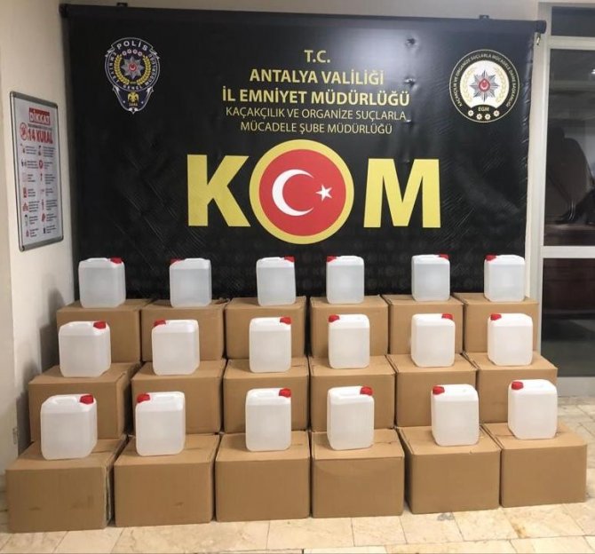 Antalya’da 5 Bin 245 Litre Sahte Alkol Ele Geçirildi