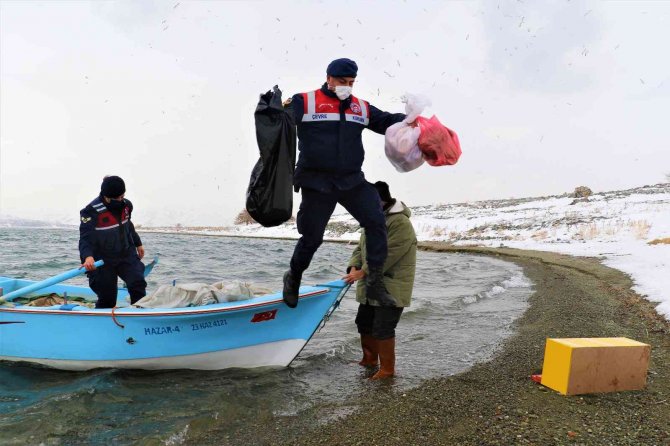 Tavşan Adası’nın Uzun Kulaklı Sakinleri Jandarma Tarafından Besleniyor