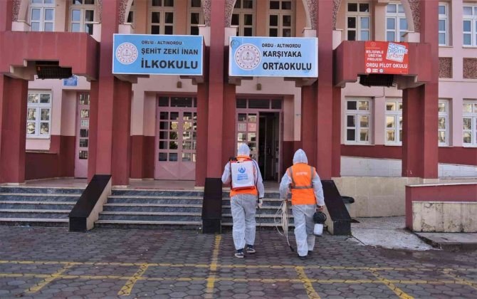 Altınordu’da Okullarda Yaklaşık 2 Milyon Metrekare Alan Dezenfekte Edildi