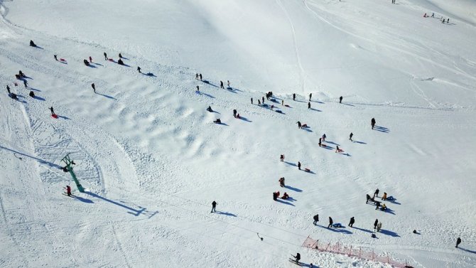 Bitlis’teki Kayak Merkezlerinde Yarıyıl Yoğunluğu