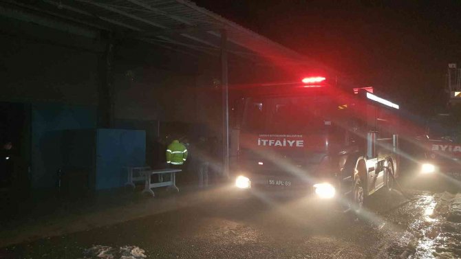 Tekstil Atölyesinde Korkutan Yangın