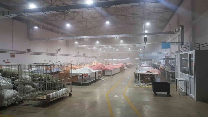 Tekstil Atölyesinde Korkutan Yangın