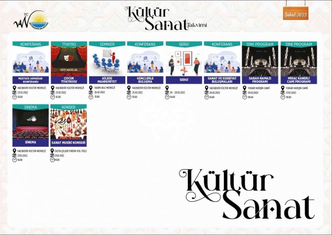 Van Büyükşehir Belediyesinin Şubat Ayı Kültür-sanat Takvimi Yayınlandı