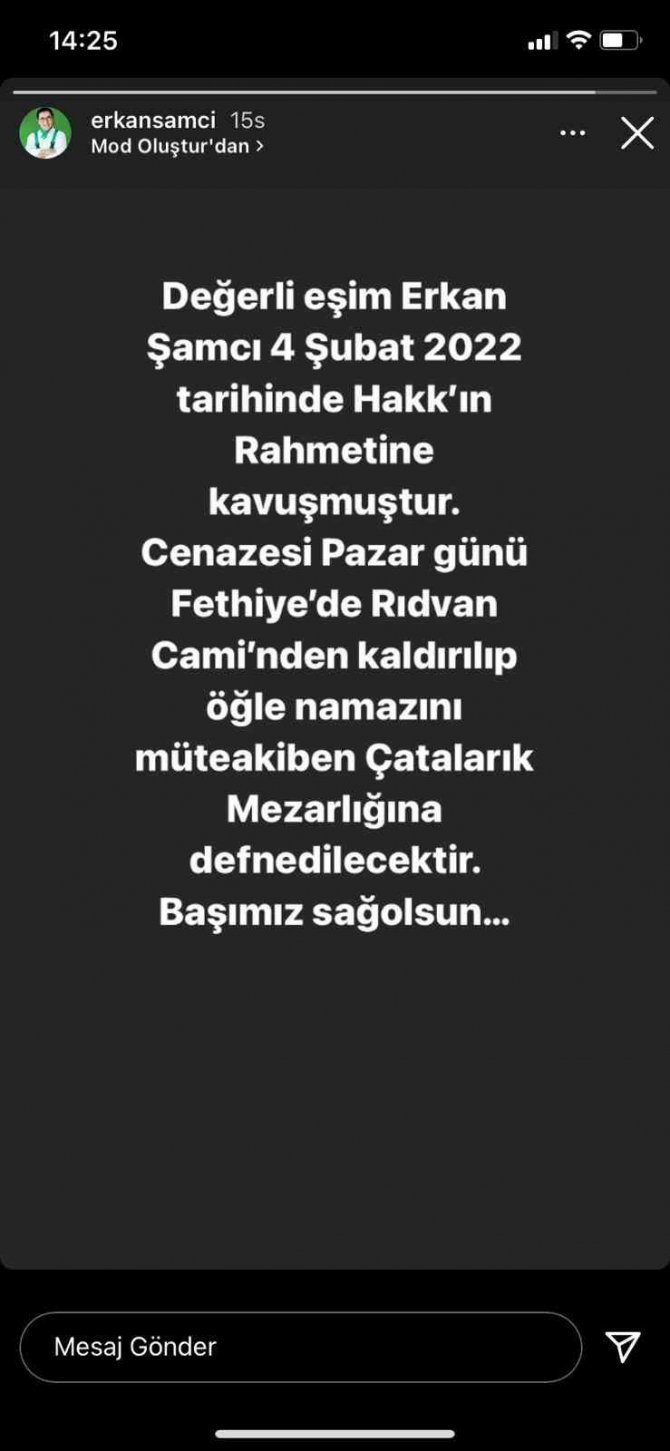 Ekolojik Yaşam Uzmanı Erkan Şamcı Hayatını Kaybetti