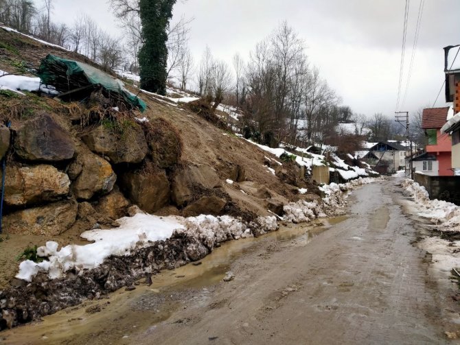 Eriyen Kar Heyelana Neden Oldu, Duvarlar Yıkıldı
