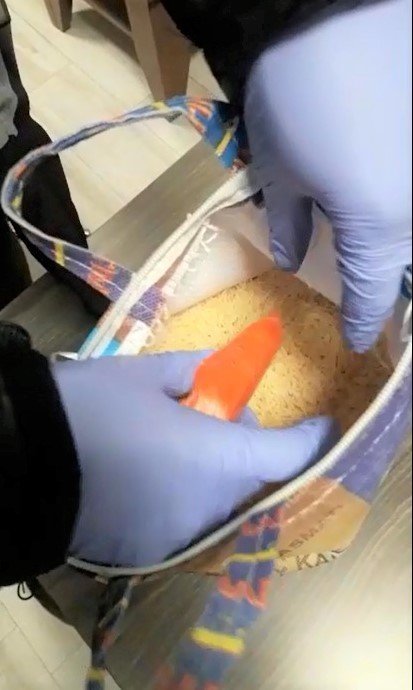 Pirinç Torbasından Esrar Çıktı