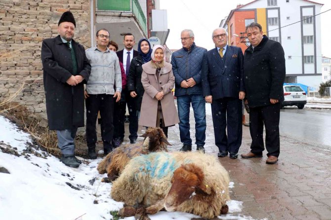 Yağan Kar İçin Şükür Kurbanı Kestiler