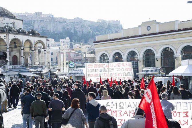 Yunanistan’da Fiyat Artışları Protesto Edildi
