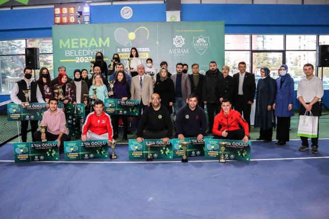Meram 3. Kort Tenis Kış Turnuvası’nda Şampiyonlar Belli Oldu