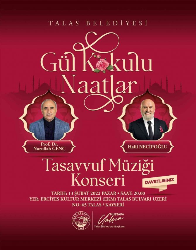 Talas’ta ‘Gül Kokulu Naatlar’