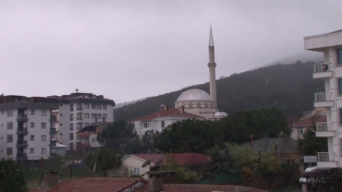 Aydos Tepesine Kar Yağışı Başladı