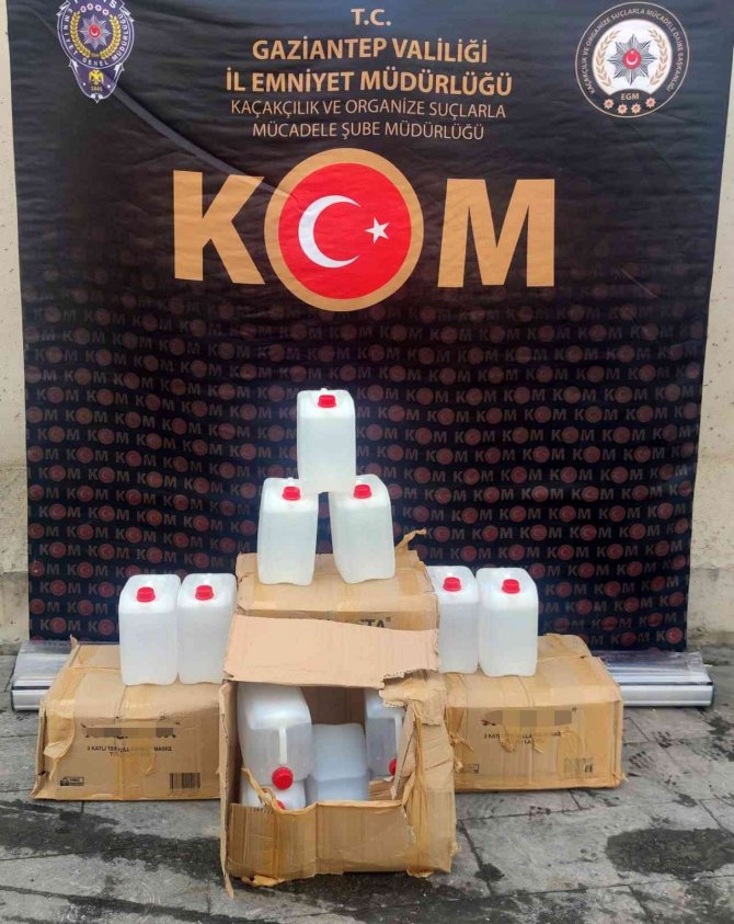 Gaziantep’te 180 Litre Etil Alkol Ele Geçirildi