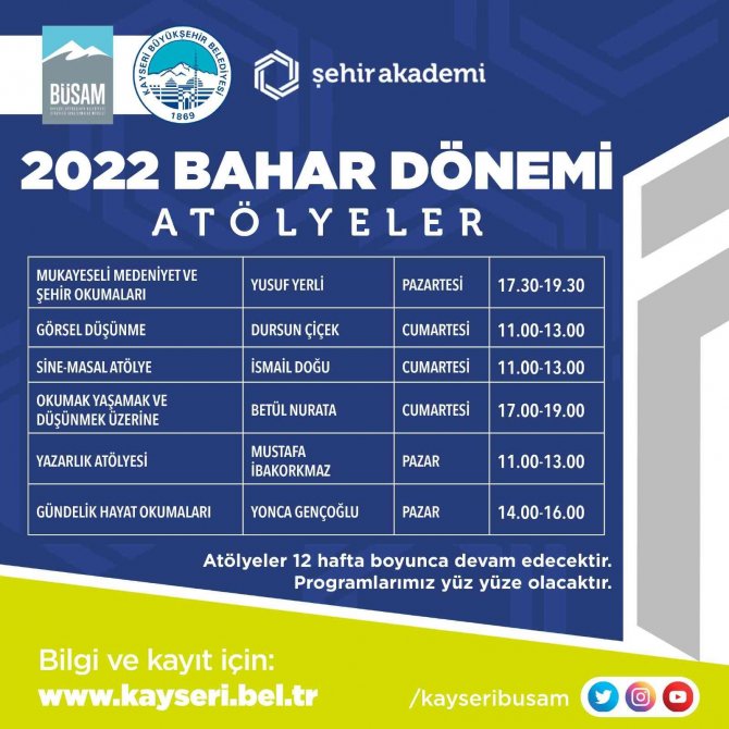 Şehir Akademi’de 2022 Bahar Dönemi Başlıyor