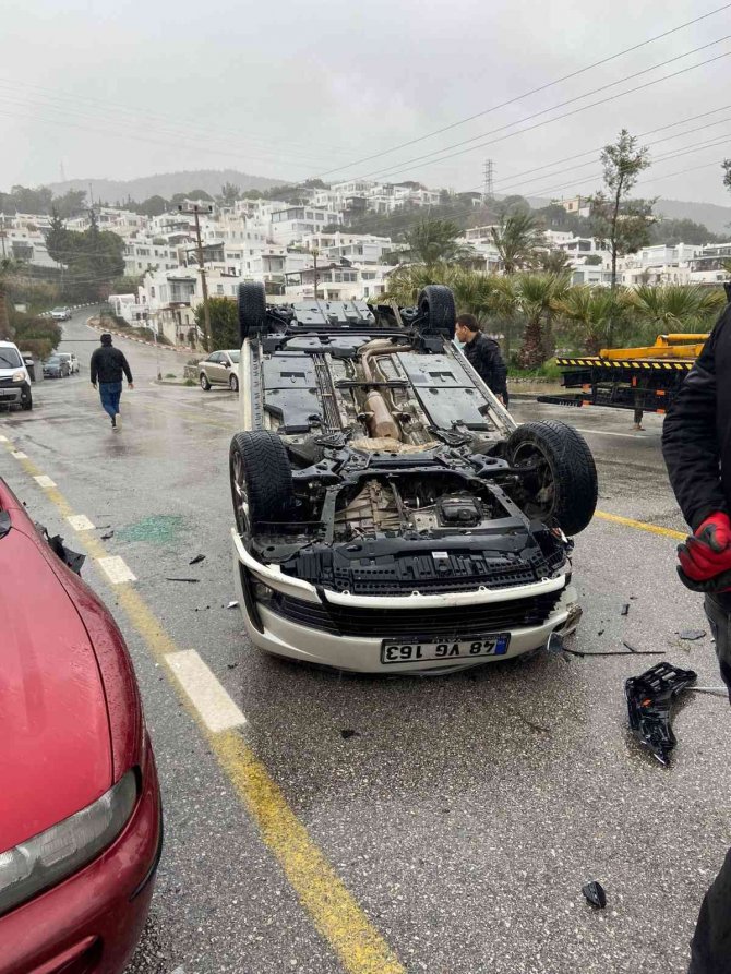 Bodrum’da Yağış Kaza Getirdi