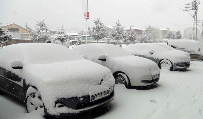 Ahlat’ta Yoğun Kar Yağışı