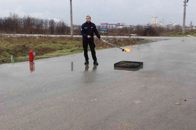 Yangına Müdahale Eğitimi Verildi