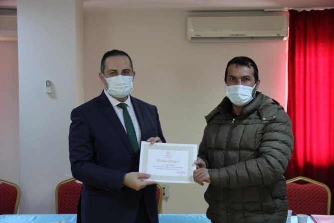 Pandemi Sürecinde Dış Kurumlardan Görevlendirilen Personele Başarı Belgesi Verildi