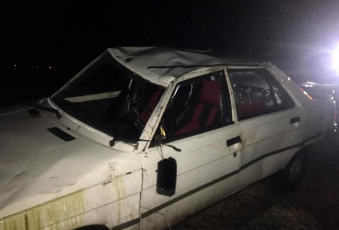 Baba-kız Takla Atan Otomobilden Burnu Bile Kanamadan Çıktı