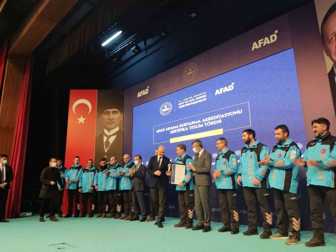 Birçok Arama Kurtarma Ekibinin Afad Akreditasyon Sertifikasını Bakan Soylu Verdi