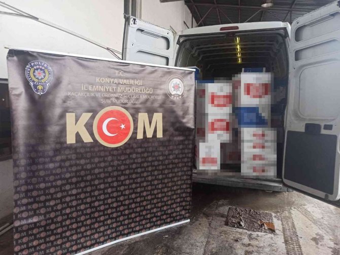 Konya’da 510 Kilo Kaçak Tütün Ve 6 Milyon Adet Makaron Ele Geçirildi
