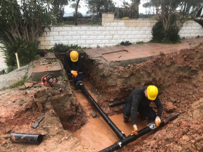 Ayvalık’ta Baski̇ Ekipleri Zor Kış Koşullarında Çalışmalarını Sürdürüyor