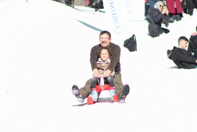 Çorum’da İlki Düzenlenen Kar Festivaline Yoğun İlgi