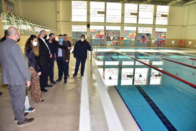 Başkan Ergün Tarık Almış Spor Tesisleri’ni İnceledi