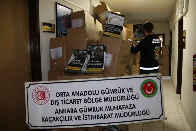 Başkentte Gümrük Muhafaza Ekipleri 2.3 Ton Kaçak Tütün Ele Geçirdi