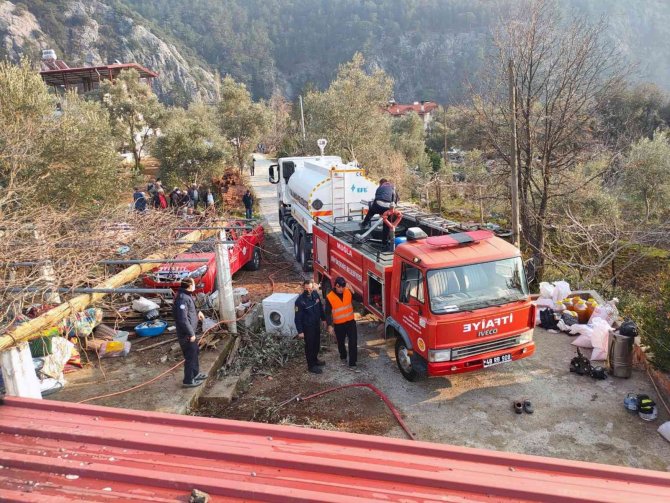 Dalaman’da Ev Yangını
