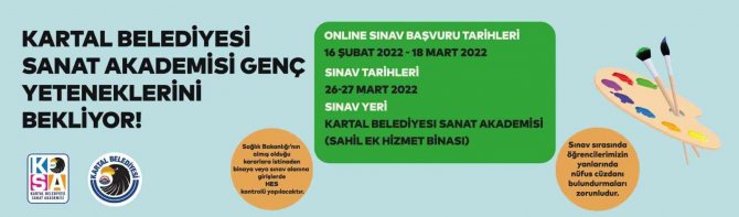 Kartal Belediyesi Sanat Akademisi Genç Yetenekleri Bekliyor