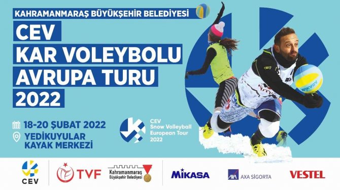 2022 Cev Kar Voleybolu Avrupa Turu Heyecanı Kahramanmaraş’ta Başlıyor