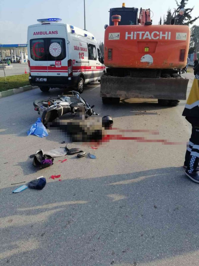 Motosiklet Sürücüsünün Feci Ölümü