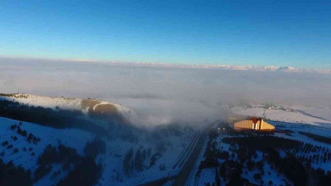 Erzurum’da Sis Kartpostallık Görüntüler Oluşturdu
