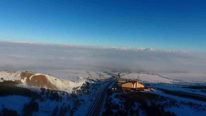 Erzurum’da Sis Kartpostallık Görüntüler Oluşturdu