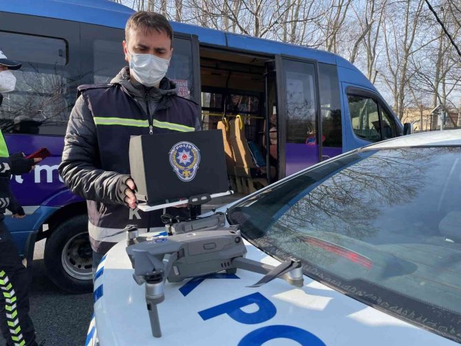 Sarıyer’de Dron’lu Trafik Denetimi
