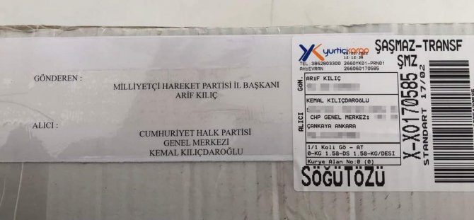 Mhp Kırşehir İ̇l Başkanı Kılıçdaroğlu’na Kandil Gönderdi