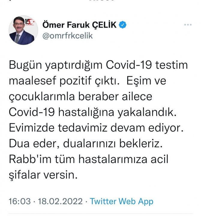 Şehzadeler Belediye Başkanı Çelik, Koronaya Yakalandı