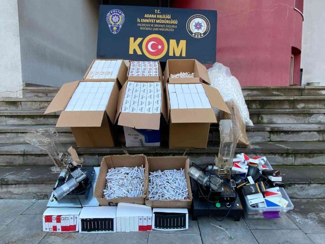 Adana’da 13 Milyon Kaçak Makaron Ele Geçirildi