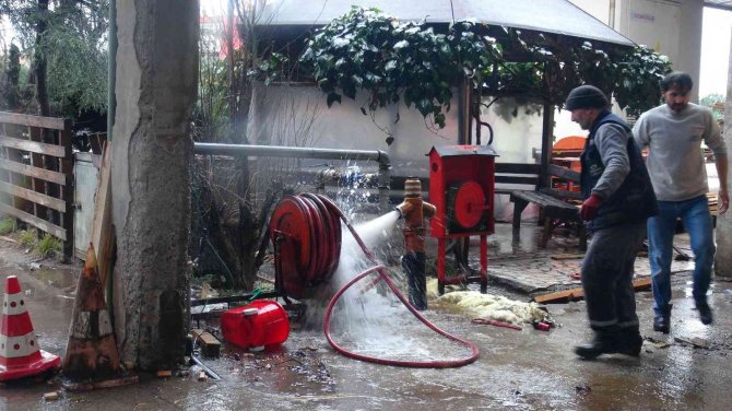 Talaş Yüklü Siloda Yangın Çıktı