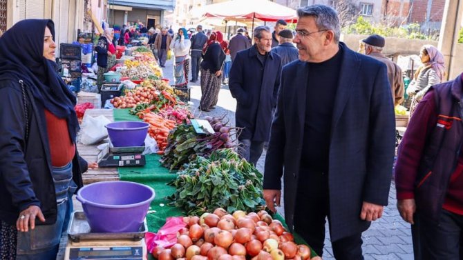 Başkan Güler, Pazarda Etiket Denetimi Yaptı