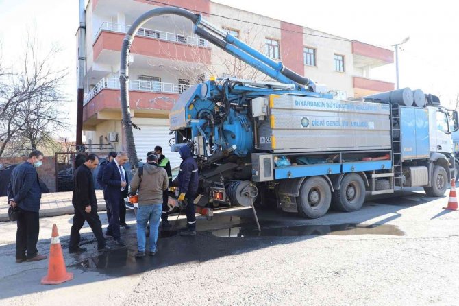 Di̇ski̇ Ekiplerince 200 Bin Metre Kanalizasyon Hattı Temizliği