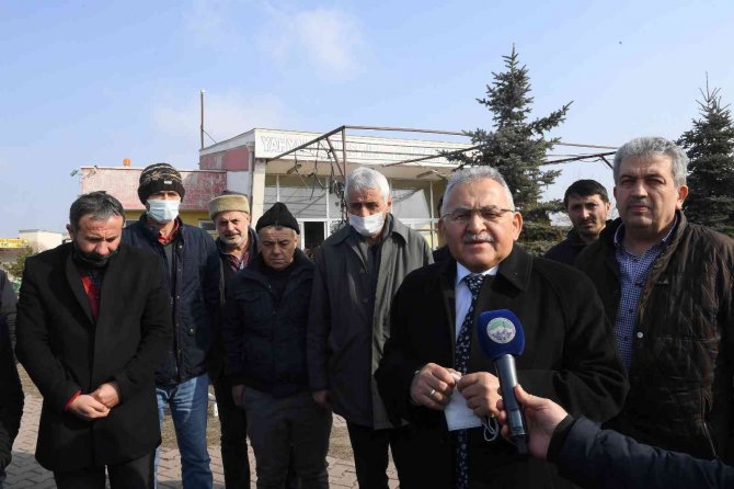 Başkan Büyükkılıç, Yangından Zarar Gören Garajı İnceledi, Destek Sözü Verdi