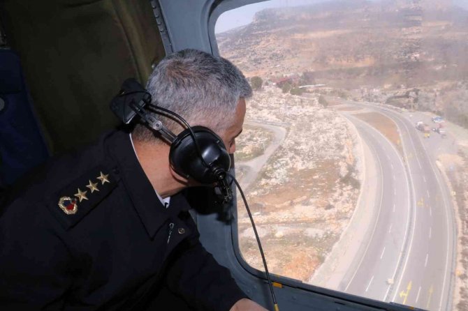 Jandarmadan Helikopter Destekli Trafik Denetimi